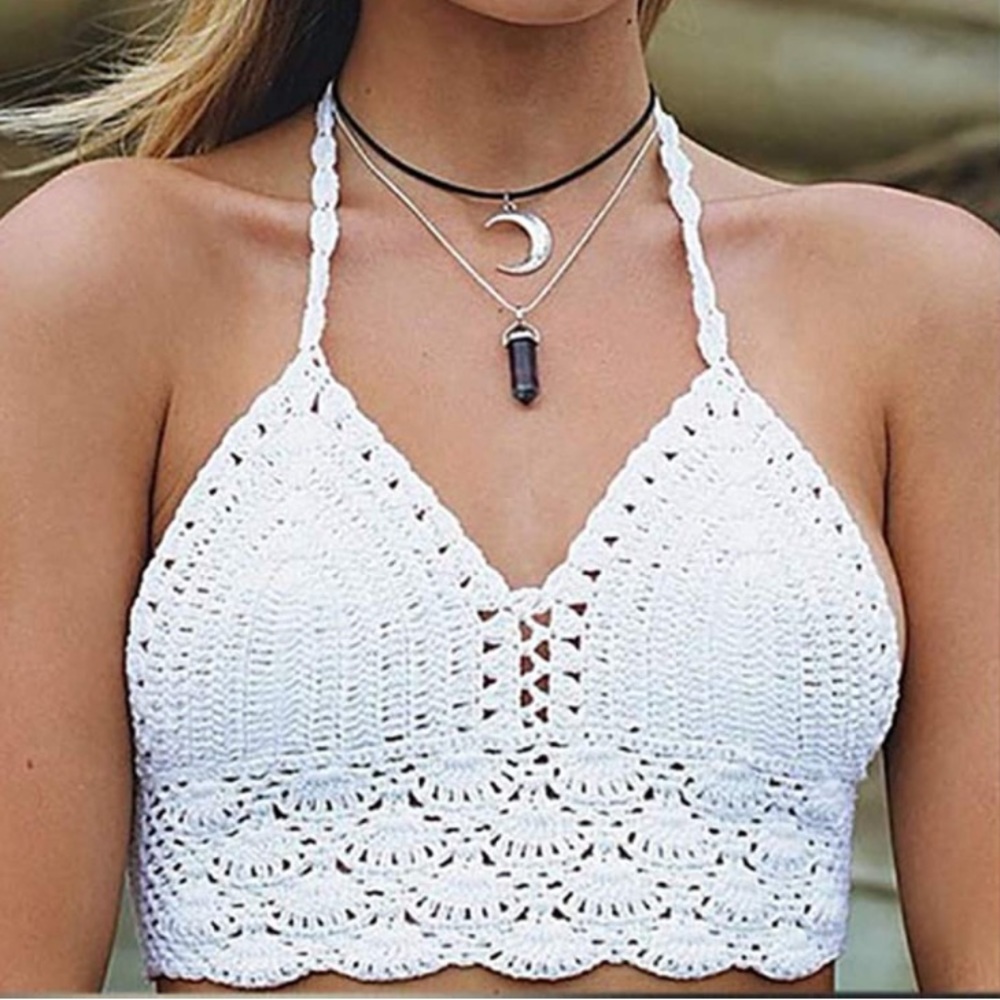 Crochet Halter Crop Top